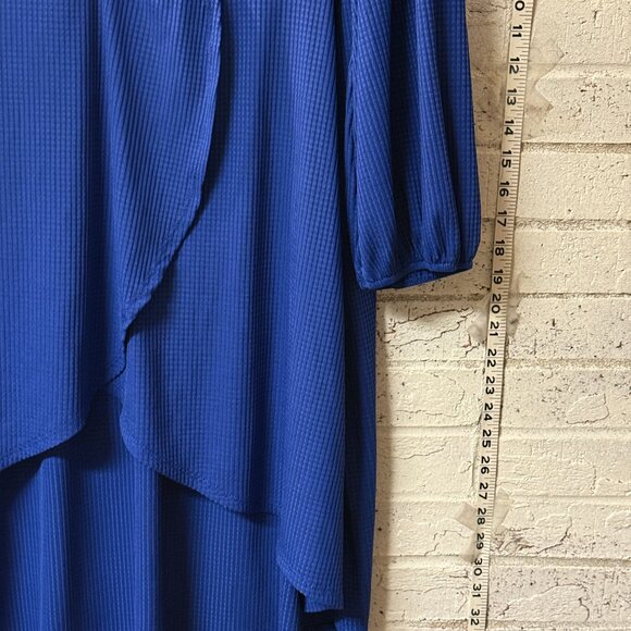Cato Plus Size Ruched Front Tunic 22/24W - Royal Blue - Picture 4 of 9